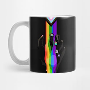 Pride hand with flag nails (1) Mug